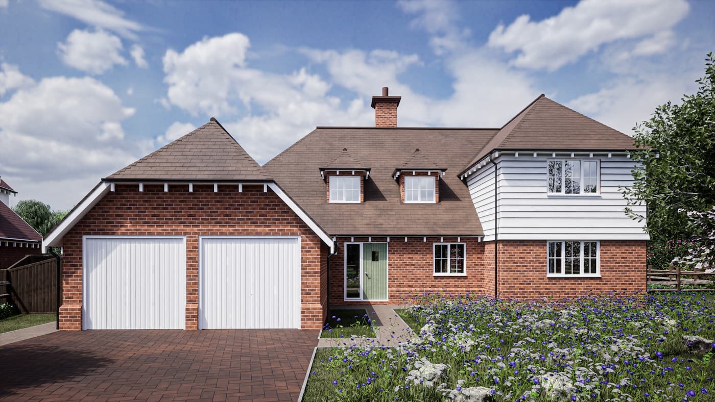Detached brick building