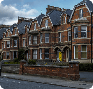 Red-brick mansion block